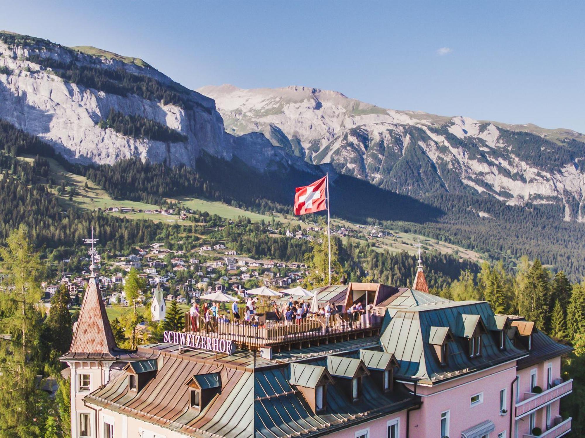 Romantik Hotel Schweizerhof & Spa Flims Buitenkant foto